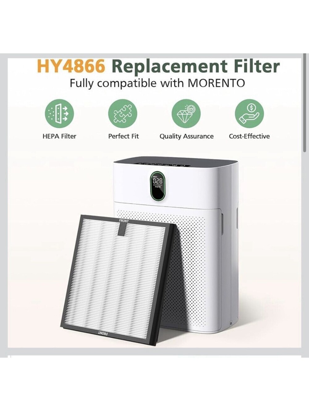 *4-PK*HY4866 Replacement Filter Compatible with MORENTO HY4866, WESTHEY HY4866, - Picture 2 of 8